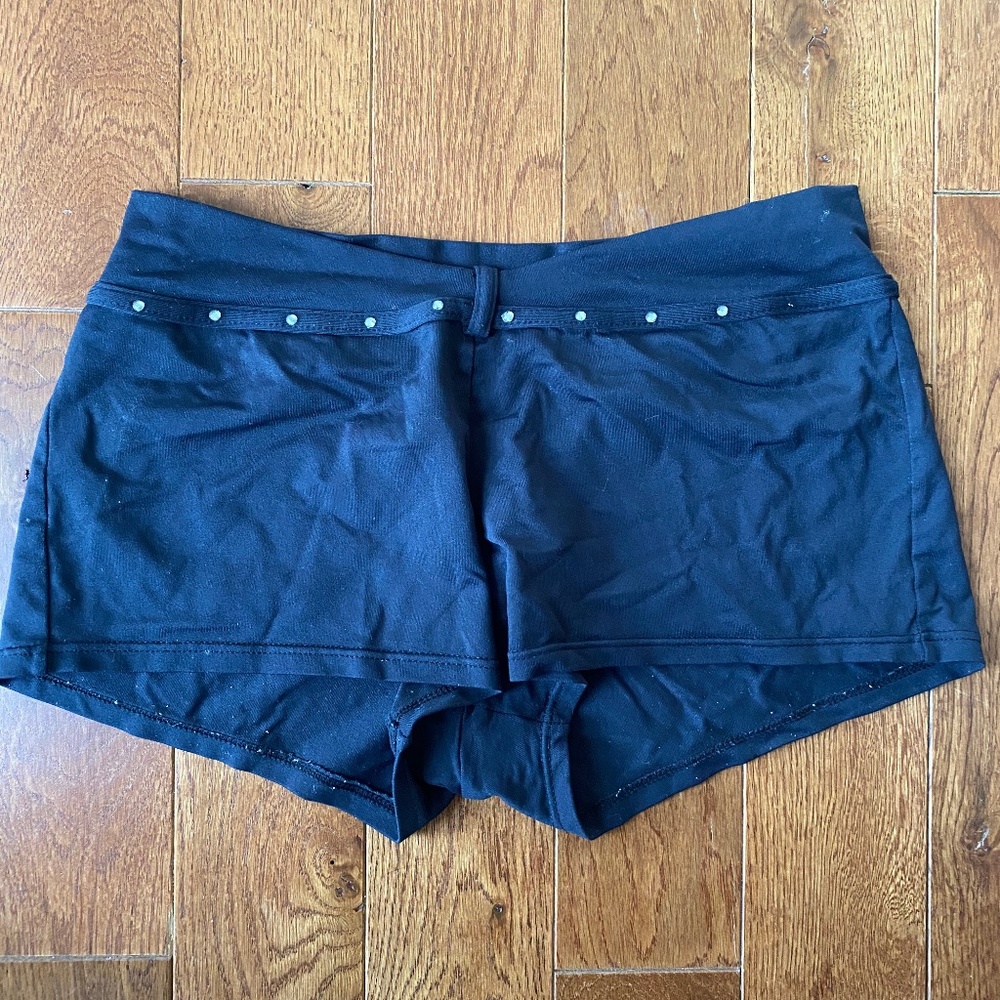 Capezio low-rise booty shorts, black